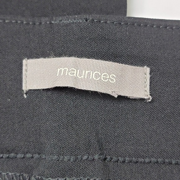 Maurices NEW Women's L Classic Black Mid Rise Bengaline Dress Trousers Pants - Picture 7 of 11